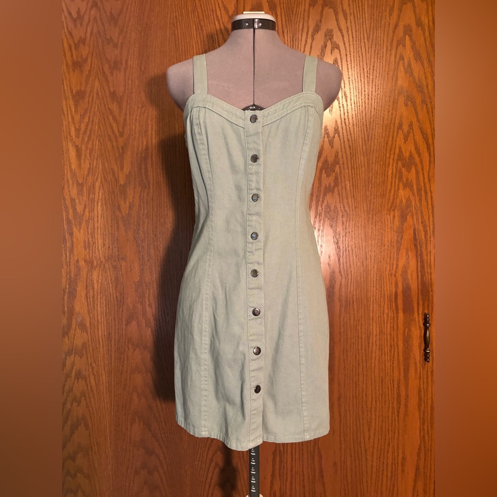 Japra Button-Down Mini Jean Dress - Junior medium.